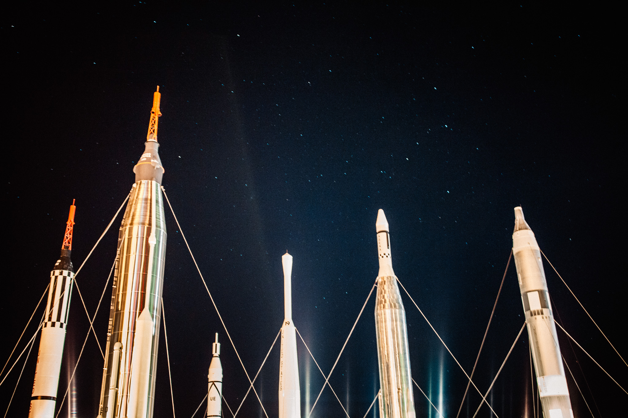 rocket garden at kennedy space center