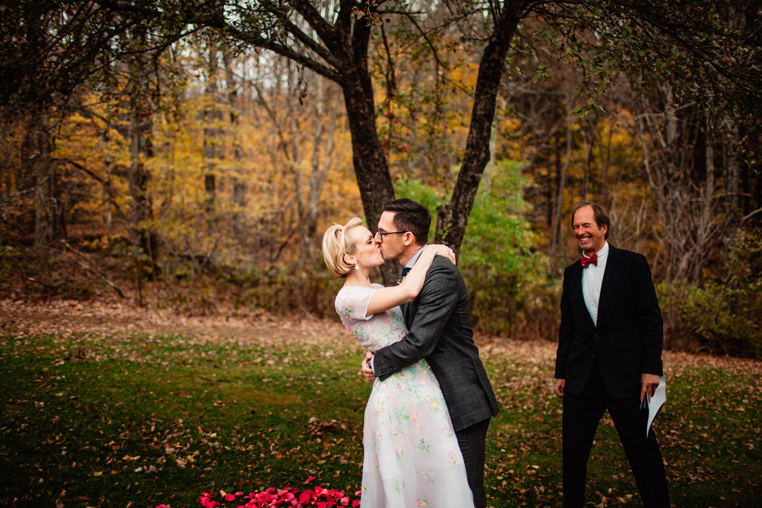 first kiss of their marriage