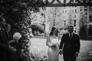black and white boston elopement photo