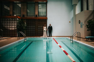 Pool at the Langham Boston elopement