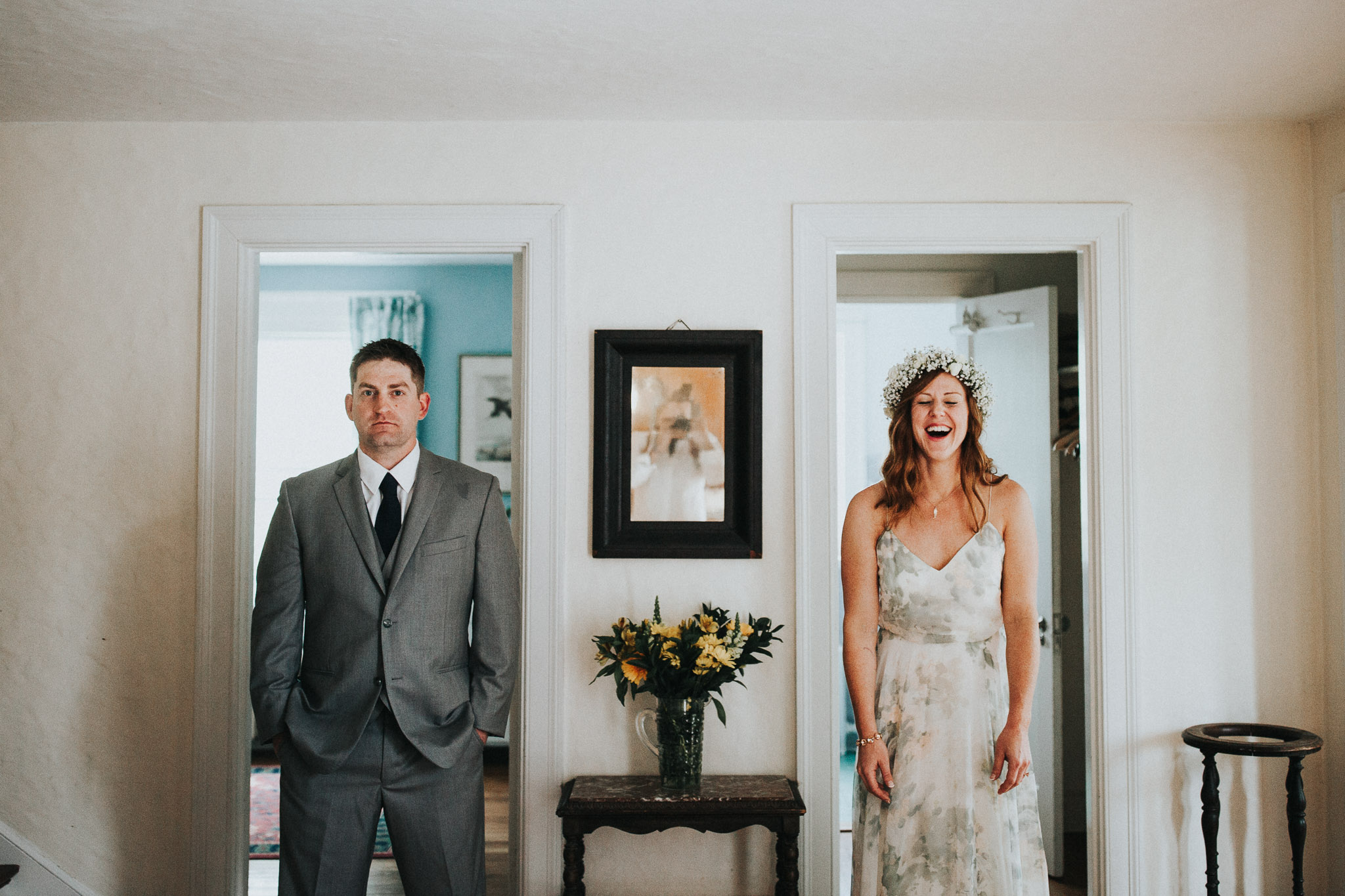 indoor wedding portraits